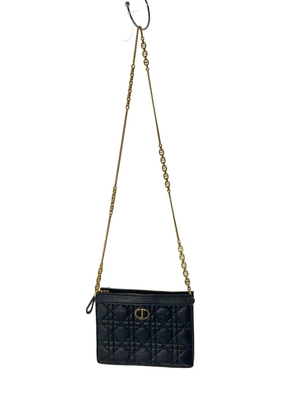 Christian Dior Shoulder Bag Leather Black